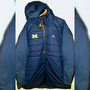 Jordan Michigan Wolverines Goose Down Jacket 2XL